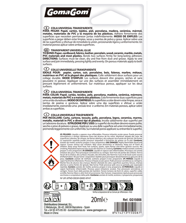 COLLE UNIVERSELLE TRANSPARENTE 20ml – Image 2