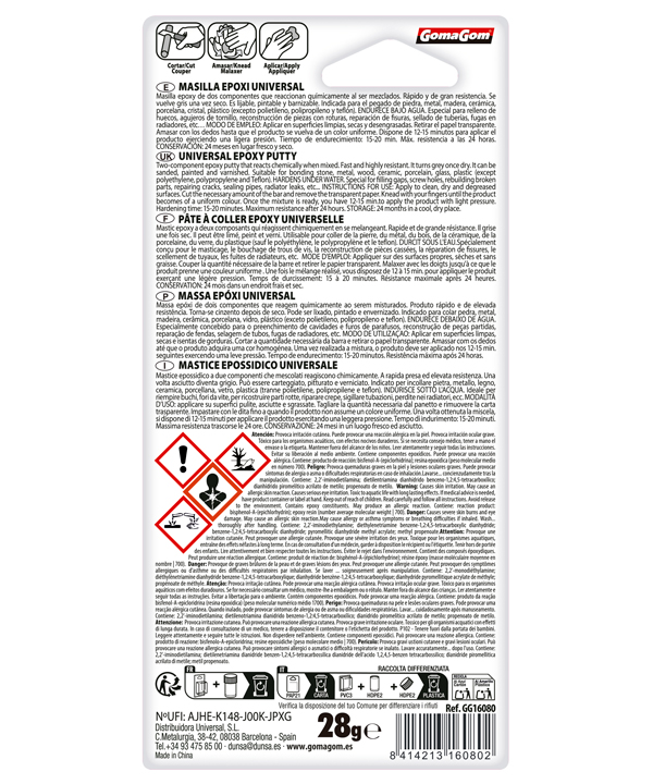 PÂTE À COLLER EPOXY UNIVERSELLE 28g – Image 2