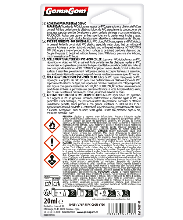ADESIVO PER TUBI IN PVC 20ml - immagine 2