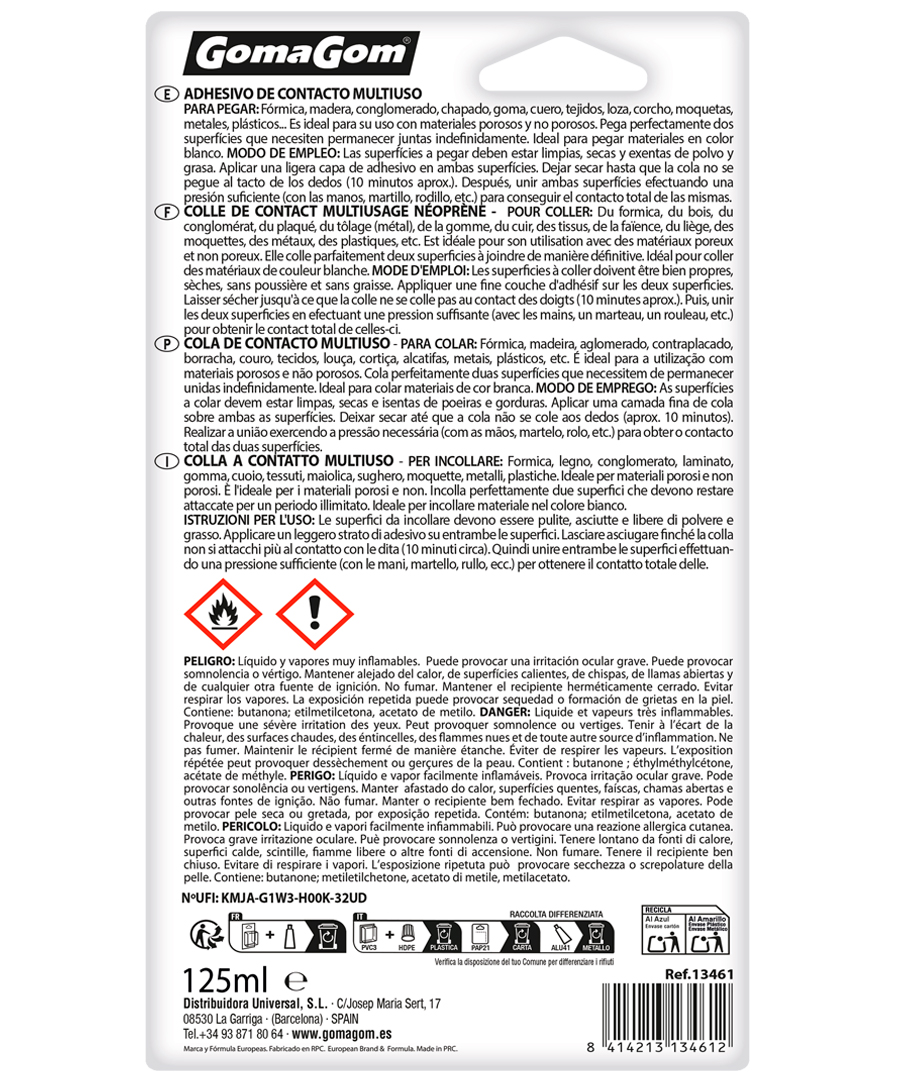 COLLE DE CONTACT MULTIUSAGE NÉOPRÈNE 125ml – Image 2