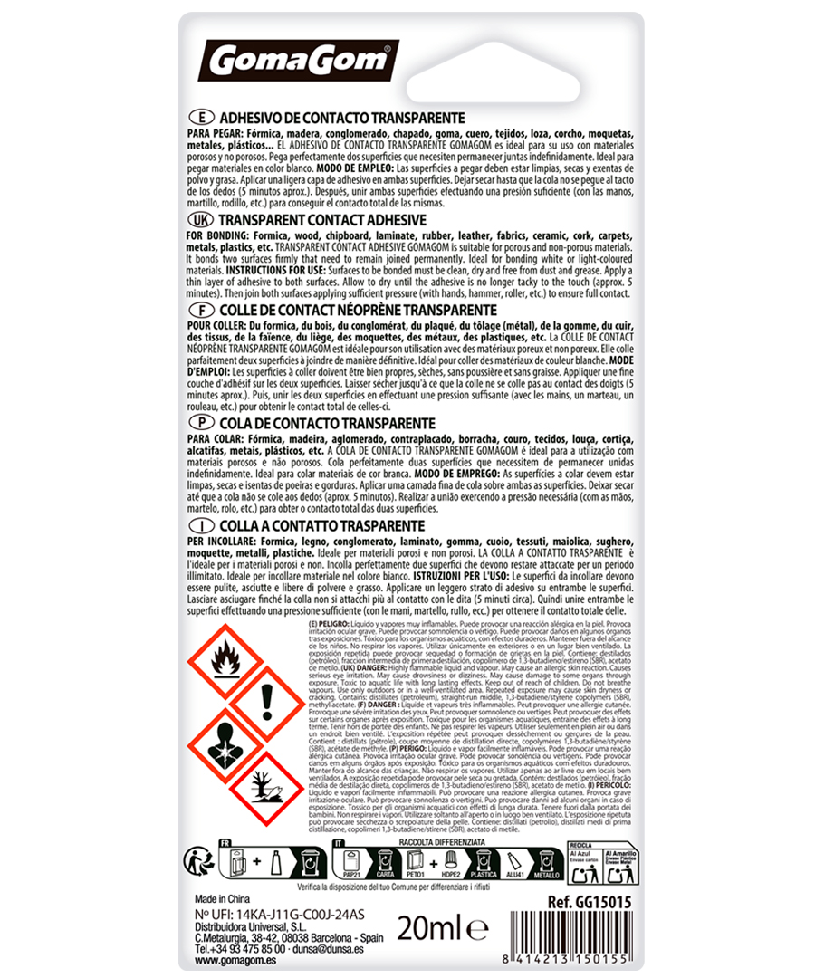 COLA DE CONTACTO TRANSPARENTE 20ml - Image 2