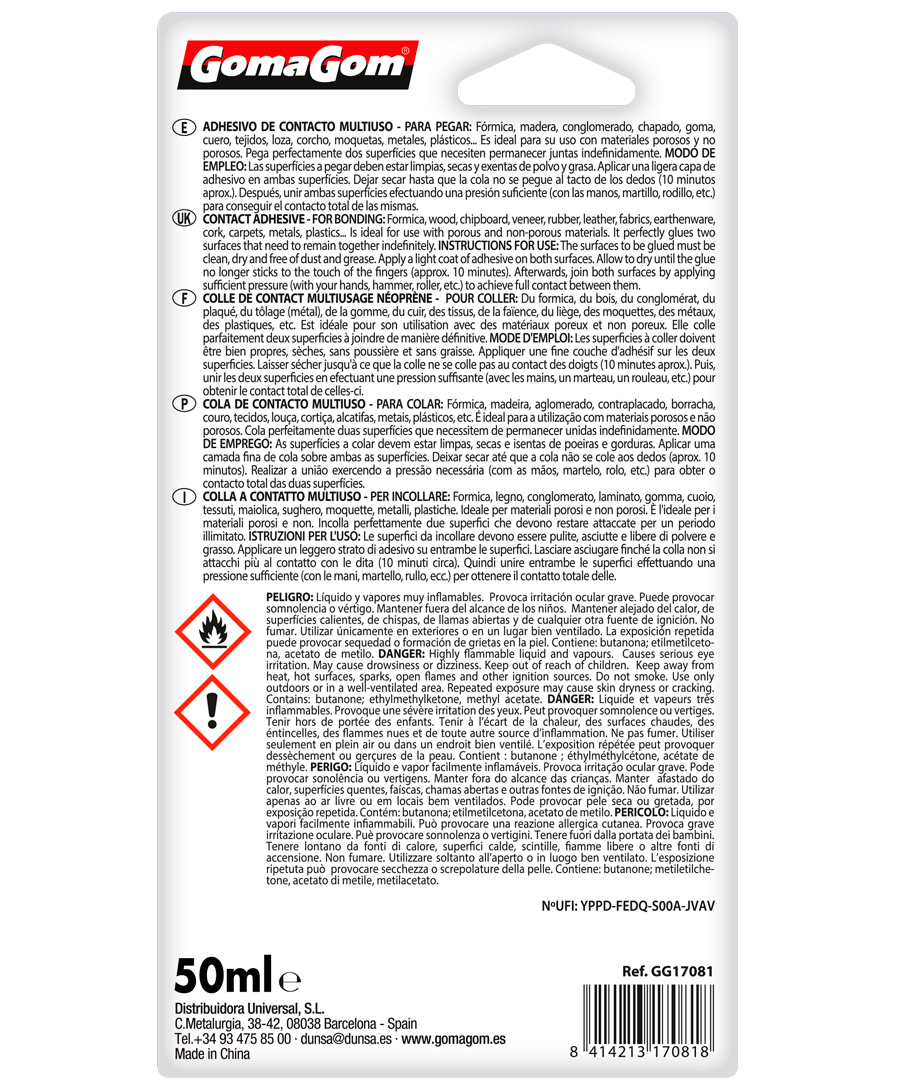 COLLA A CONTATTO MULTIUSO 50ml - immagine 2